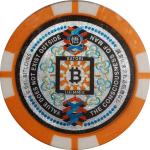 2017 Satori "Poker Chip" 0.001 Bitcoin (BTC). Loaded. Serial No. 37308. Plastic. 40 mm. MS-69 (ANACS