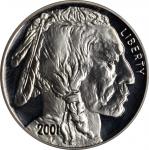 Lot of (3) 2001-P American Buffalo Silver Dollars. Proof-68 Deep Cameo (PCGS).