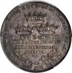 SWEDEN. Great Northern War Silver Medal, 1700. Karl XII (1697-18). PCGS AU-55 Secure Holder.