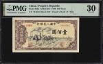 民国三十八年第一版人民币壹佰圆。(t) CHINA--PEOPLES REPUBLIC. Peoples Bank of China. 100 Yuan, 1949. P-836a. S/M#C282