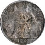 1899-A年坐洋20分。巴黎造币厂。 FRENCH INDO-CHINA. 20 Centimes, 1889-A. Paris Mint. PCGS PROOF-64.