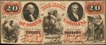 Raleigh, North Carolina. The Bank of North Carolina 1859. $20. Very Fine.