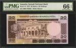 SOMALIA. Somali National Bank. 20 Shillings, 1975. P-19. PMG Gem Uncirculated 66 EPQ.