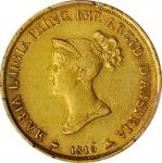 ITALY. Parma. 20 Lire, 1815. Milan Mint. Maria Luigia. PCGS Genuine--Cleaned, AU Details Gold Shield