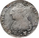 1789-L年法国欧洲联盟1Ecu。 巴约讷铸币厂。FRANCE. Ecu, 1789-L. Bayonne Mint. Louis XVI. PCGS Genuine--Cleaned, AU De
