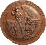 1881 Battle of Groton Heights Centennial. Bronze. 40 mm. HK-125b. Rarity-6. Proof-66 (NGC).