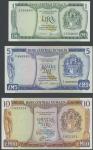  Malta, Bank of Central Malta, group of 12 notes from the 1973 issue, consisting of 1 lira (6), 5 li