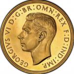 英国 (Great Britain) ジョージ6世像 5ポンド金貨 1937年 KM861 ／ George VI 5 Pounds Gold Proof