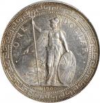 1900-B年英国贸易银元站洋壹圆银币。孟买铸币厂。 GREAT BRITAIN. Trade Dollar, 1900-B. Bombay Mint. PCGS MS-62.