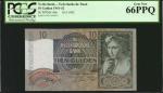 NETHERLANDS. Nederlandsche Bank. 10 Gulden, 1941-42. P-56b. PCGS Currency Gem New 66 PPQ.