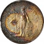 1909-B年英国贸易银元站洋一圆银币。孟买铸币厂。GREAT BRITAIN. Trade Dollar, 1909-B. Bombay Mint. PCGS MS-63 Gold Shield.