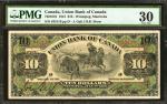 CANADA. Union Bank of Canada. 10 Dollars, 1912. CAD7301610. PMG Very Fine 30.
