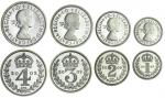 Elizabeth II (1952-), Maundy set, 2002, laureate head right, rev. value (S.4211), brilliant uncircul