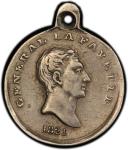 1824 Lafayette Visit Medalet. Musante GW-112, Baker-198A. Silver. EF-40 (PCGS).