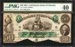 T-6. Confederate Currency. 1861 $50. PMG Extremely Fine 40.