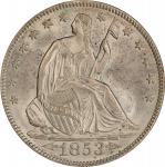 1853 Liberty Seated Half Dollar. Arrows and Rays. WB-101. MS-64+ (PCGS). CAC.