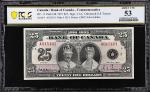 CANADA. Bank of Canada. 25 Dollars, 1935. BC-11. PCGS Banknote About Uncirculated 53.