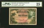 1935年沙捞越政府一圆 SARAWAK. Government of Sarawak. 1 Dollar, 1935. P-20. PMG Very Fine 25.