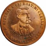 1877 George B. McClellan New Jersey Satirical Medal. Copper. Mint State.