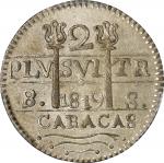 VENEZUELA. Caracas. 2 Reales, 1819-BS. Ferdinand VII. PCGS Genuine--Tooled, Unc Details.