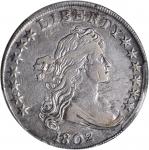 1802 Draped Bust Silver Dollar. BB-241, B-6. Rarity-1. Narrow Date. VF Details--Environmental Damage