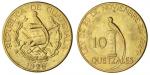 x Guatemala, Republic, Gold 10-Quetzales, 1926, Philadelphia, coat-of-arms, rev. Quetzal perched on 