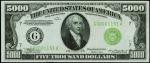 Fr. 2221-G. 1934 $5000 Federal Reserve Note. Chicago. PMG Choice Very Fine 35.
