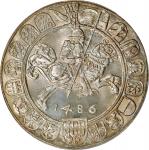 AUSTRIA. Holy Roman Empire. Silver Guldiner Restrike, "1486" (1953). Archduke Sigismund. PCGS MS-67.