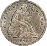 1846 Liberty Seated Silver Dollar. OC-1. Rarity-1. AU-53 (PCGS).