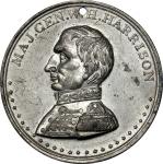 1840 William Henry Harrison Campaign Medal. DeWitt-WHH 1840-18. White Metal. About Uncirculated.