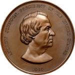 1865 Andrew Johnson Indian Peace Medal. Bronze. First Size. By Anthony C. Paquet. Julian IP-40, Musa