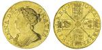 Anne (1702-1714), Post-Union, Guinea, 1710, third diademed and draped bust left, no stops on obverse