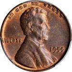 1955 Lincoln Cent. FS-101. Doubled Die Obverse. MS-64 RB (PCGS). CAC.