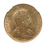 Hong Kong, Bronze 1cent, 1904H, NGC MS63 RB