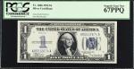 Fr. 1606. 1934 $1  Silver Certificate. PCGS Currency Superb Gem New 67 PPQ.