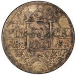 VENEZUELA: Fernando VII, 1808-1821, AR 2 reales, Caracas, 1821, Cr-6.2, assayer BS, nice old toning,