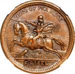 Undated (1861-1865) Franz Sigel on Horseback / PENNY SAVED IS A PENNY EARNED. Fuld-180/430 a. Rarity