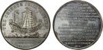 1848年中国帆船耆英号白金属纪念章 完未流通 China - Medals. CHINA: Empire, white metal medal, 1848