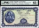 Central Bank of Ireland, £10, 26 September 1974, serial number 18D872074, (PMI LTN62b, Pick 66c), in