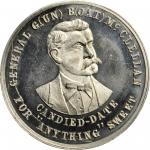 1877 George B. McClellan New Jersey Satirical Medal. White Metal. Mint State.