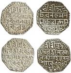 Assam, Sarvvananda Simha (1793-95), in Matak, octagonal Rupees (2), 11.11, 11.20g, Sk. 1715, &#346;r