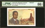 CAMEROON. Banque Centrale. 100 Francs, ND (1962). P-10p. Proof. PMG Gem Uncirculated 66 EPQ.