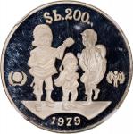 Bolivia, silver proof 200 pesos bolivianos, 1979CHI, Year of the Child, NGC PF 68 Ultra Cameo, #4978