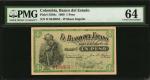 COLOMBIA. Lot of (2) Banco del Estado. 1 Peso, 1900. P-S504c. Consecutive. PMG Choice Uncirculated 6