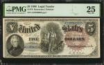 Fr. 78. 1880 $5 Legal Tender Note. PMG Very Fine 25.