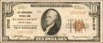 Punxsutawney, Pennsylvania. $10 1929 Ty. 1. Fr. 1801-1. The Punxsutawney NB. Charter #5702. Very Fin