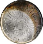 1903-Zs FZ年墨西哥1比索。萨卡特卡斯造币厂。MEXICO. Peso, 1903-Zs FZ. Zacatecas Mint. PCGS MS-65 Gold Shield.