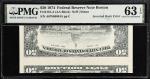 Fr. 2118-A. 1974 $50 Federal Reserve Note. Boston. PMG Choice Uncirculated 63 EPQ. Inverted Back Err