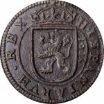 SPAIN. 8 Maravedis, 1623-S. Segovia Mint. Philip IV. ICG EF-45.