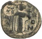 Lot 167 ARAB-BYZANTINE: Standing Emperor， ca. 670s-680s， AE fals 403.48g41， Hims， A-3516， Greek word